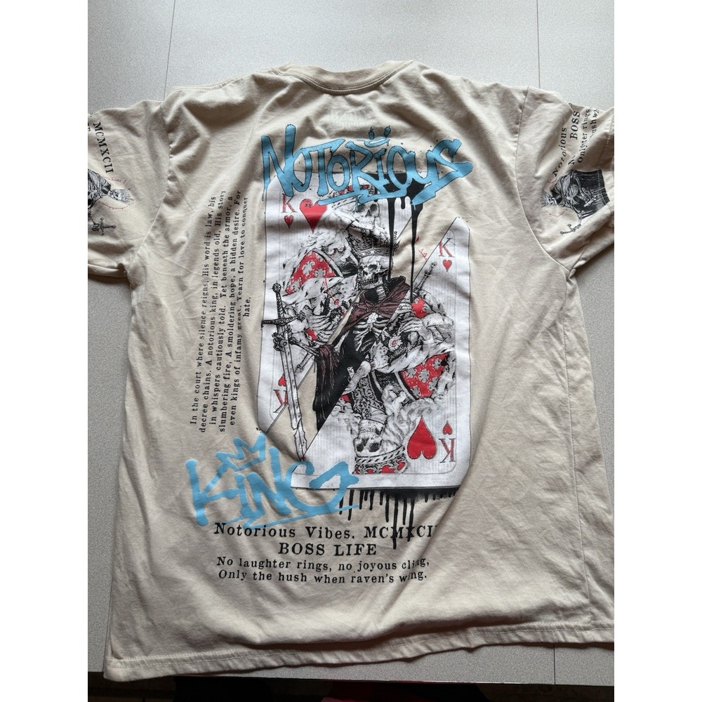 Fresh Laundry Boss Life Notorious Vibes Design T-Shirt Size Large